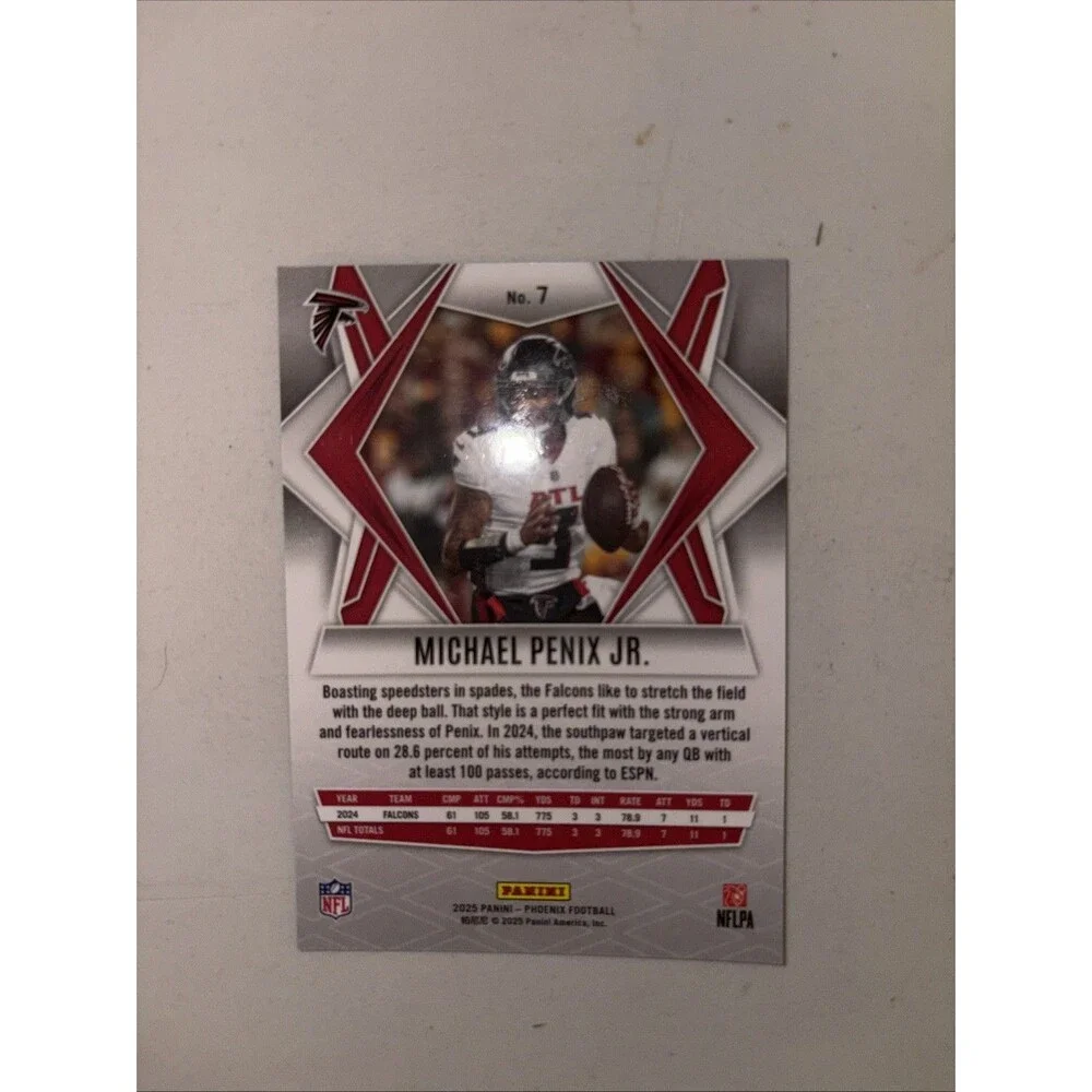Michael Penix Jr Atlanta Falcons 7 Card Panini Base Lot Rookie RC EX Condition